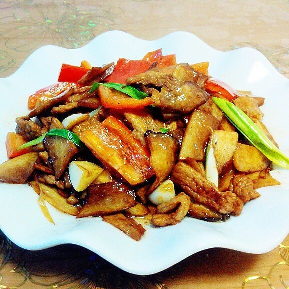 素炒鸡腿菇胡萝卜