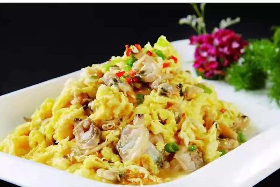  p>大蛤炒蛋是一道美食. /p>