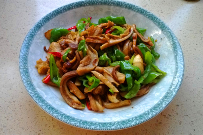 猪肚菇炒肉片