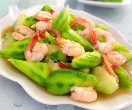 丝瓜炒大虾