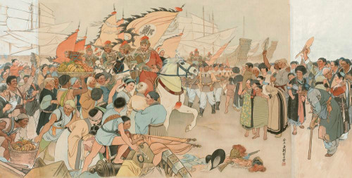 国画家刘继卣1973年作品《郑成功收复台湾》