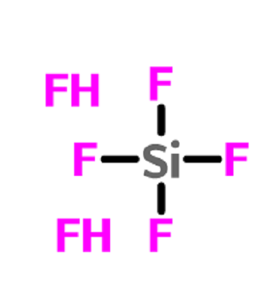  p>氟硅酸又称硅氟氢酸,化学式为h sub>2 /sub>sif sub>6, /sub>是一