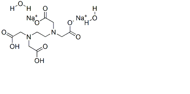  p>乙二胺四乙酸二钠盐是一种化学物质,分子式是c10h14n2na2o8·2h2o.
