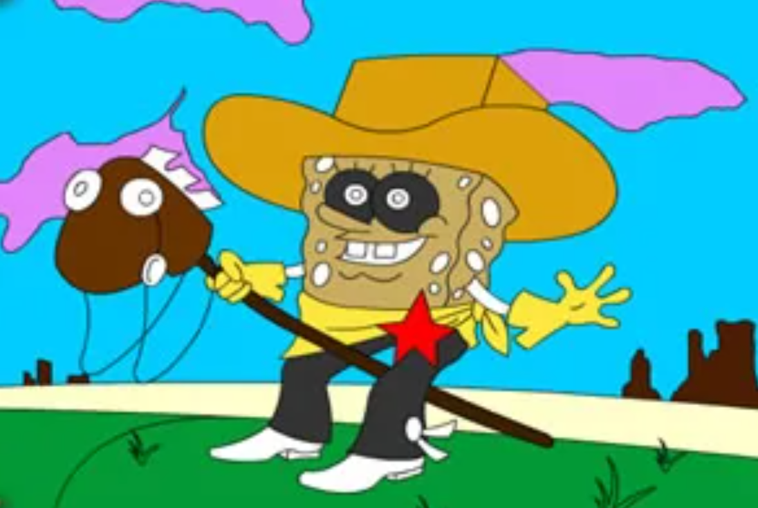 海绵宝宝牛仔着色