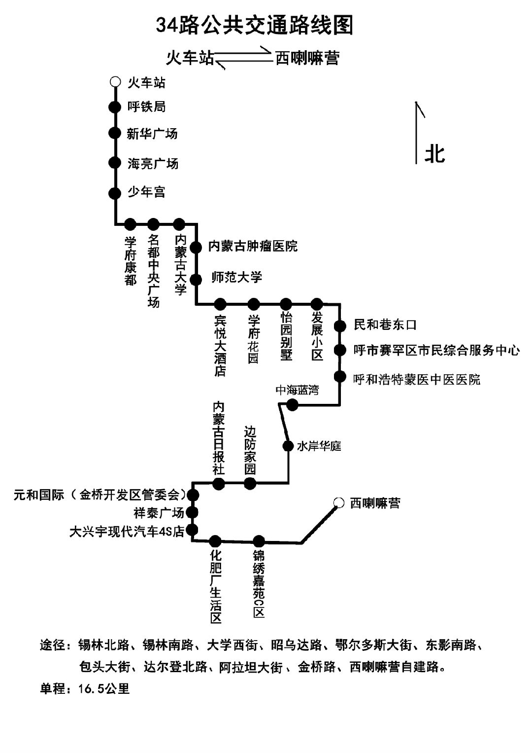 呼和浩特公交34路