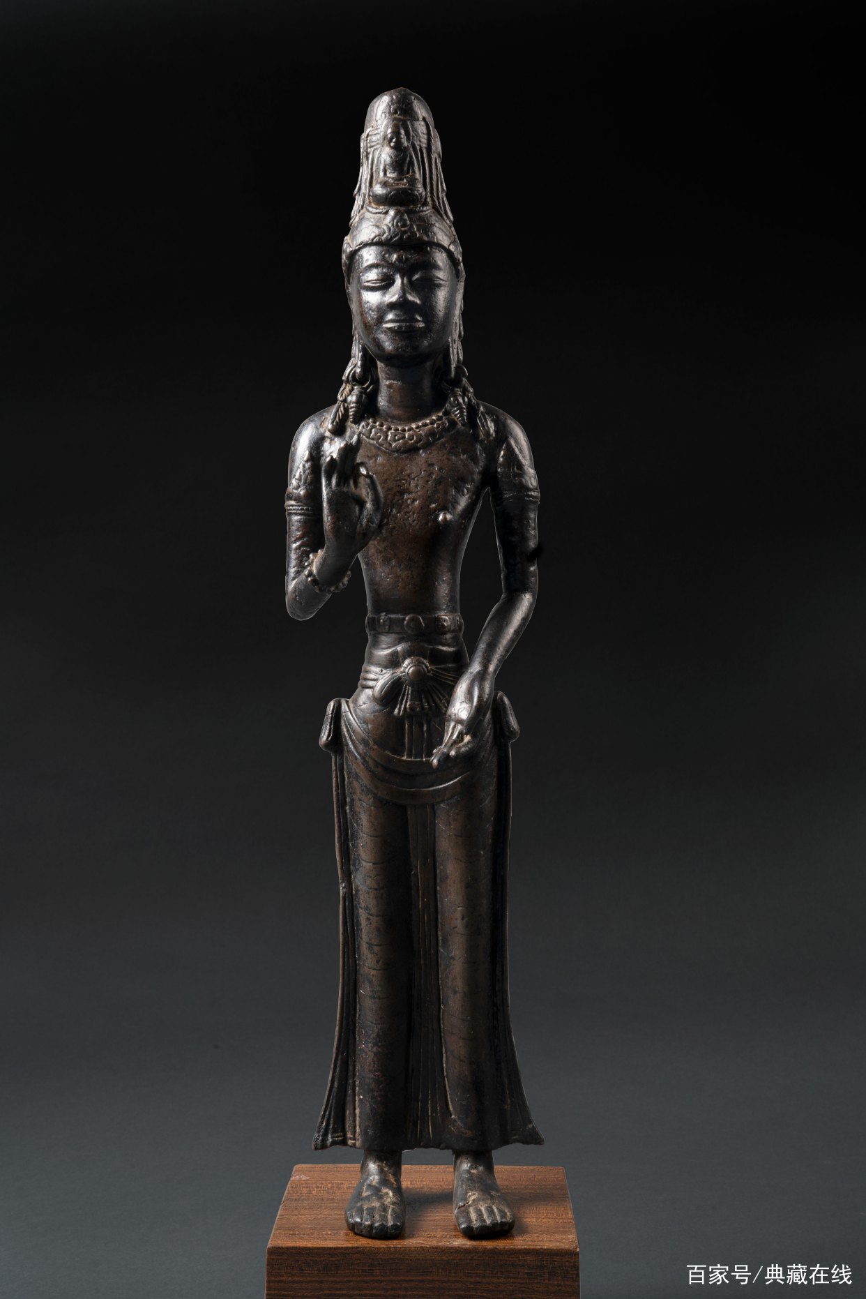 骨董*珍藏*銅製*流金*藏傳仏像*觀音菩薩像*仏像】極細工 古賞物 中国 