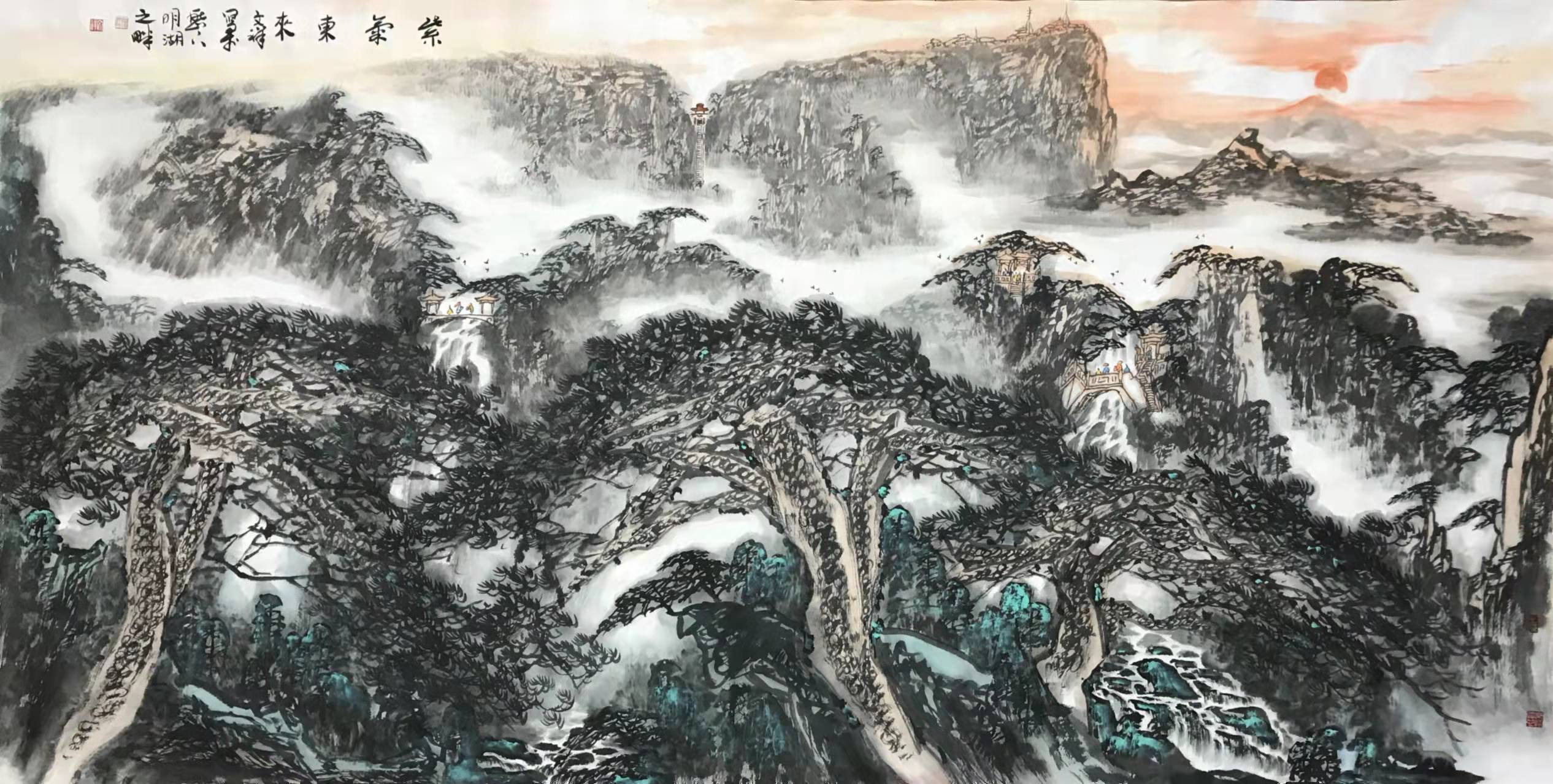 徐文祥,别号童颜山人,师从著名画家李承志