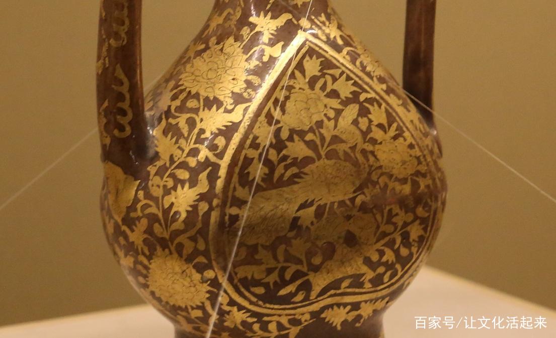 値引きする 酱釉描金孔雀牡丹执壶∣ 沏一壶茶，静静地欣赏这把秀美的执壶_ 工芸品