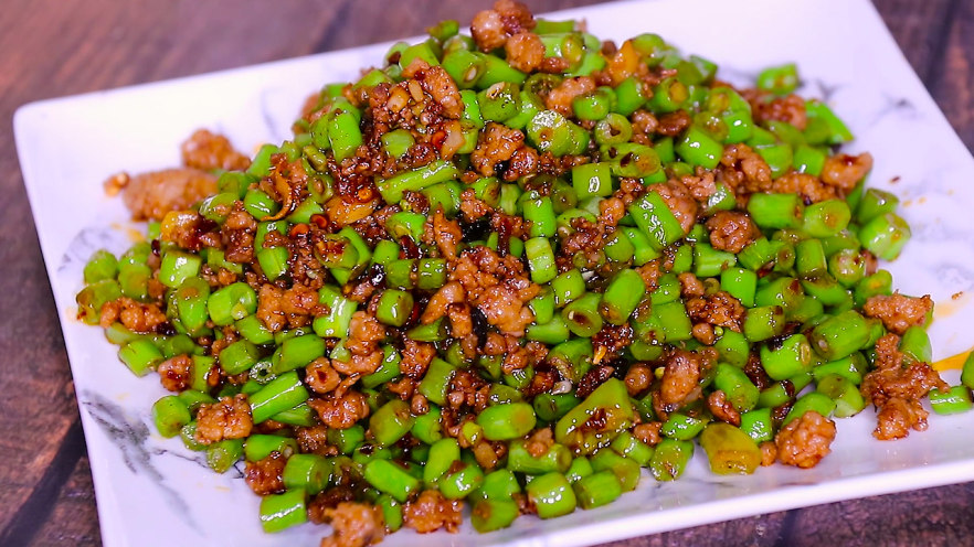 肉末炒豇豆