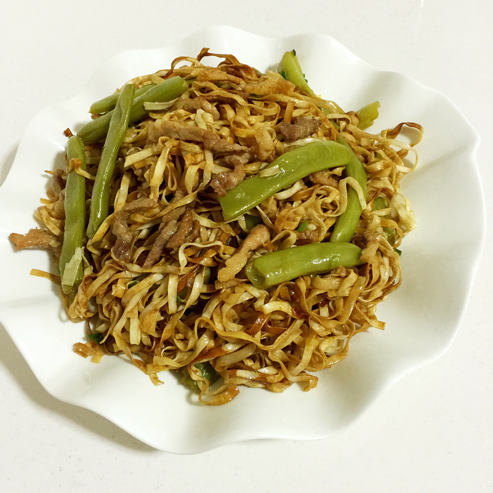 豆角肉丝焖面条