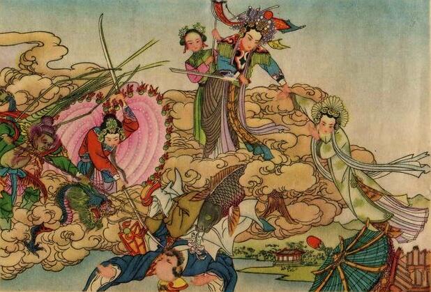 一组精美的《白蛇传》年画，出自天津杨柳青画社_百科TA说