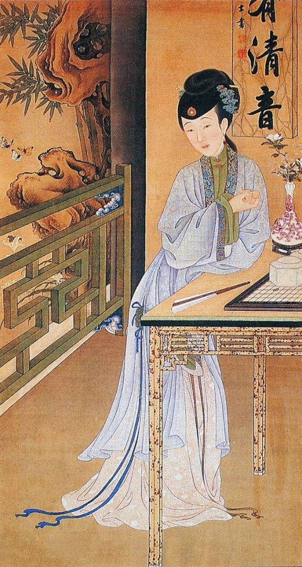 胤禛美人图（清代绢本绘画）_百度百科