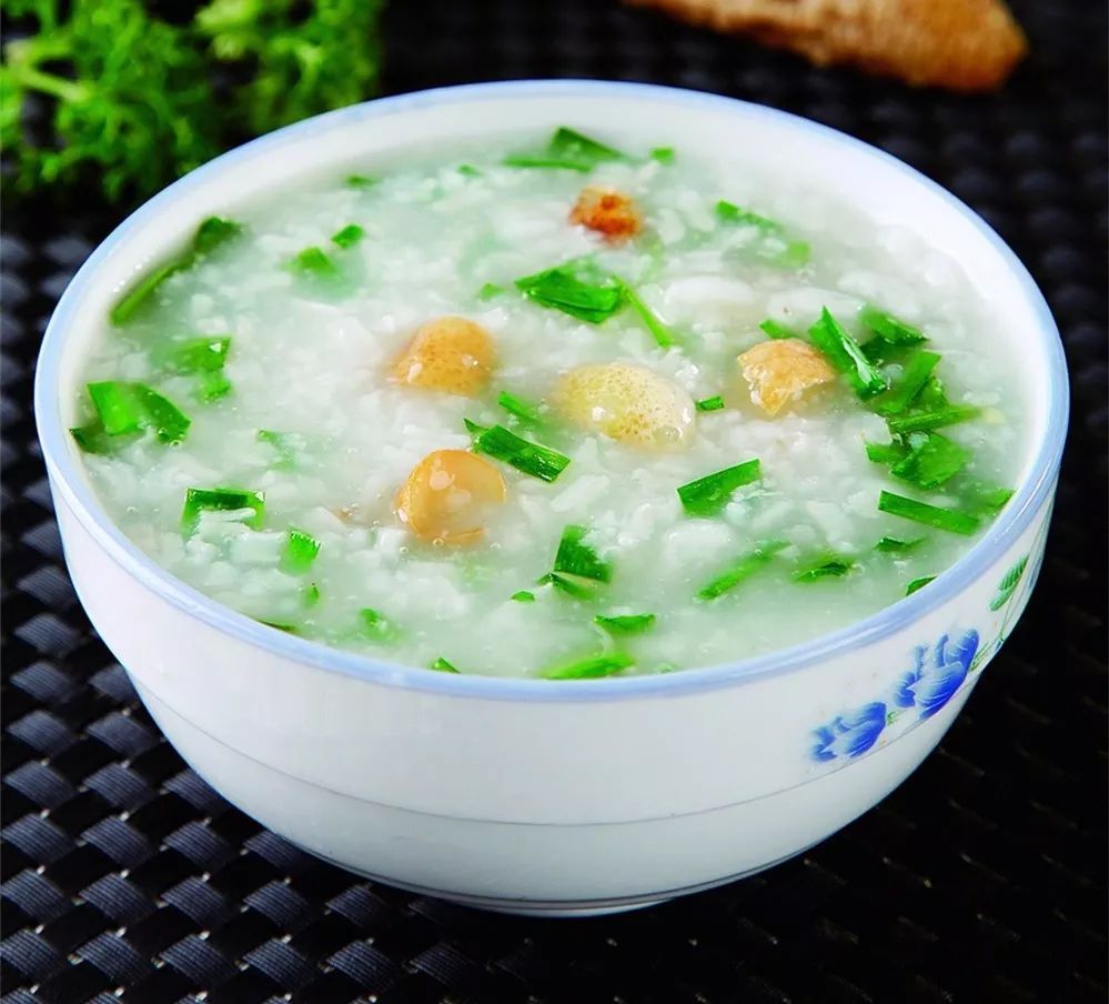 虾仁韭菜粥