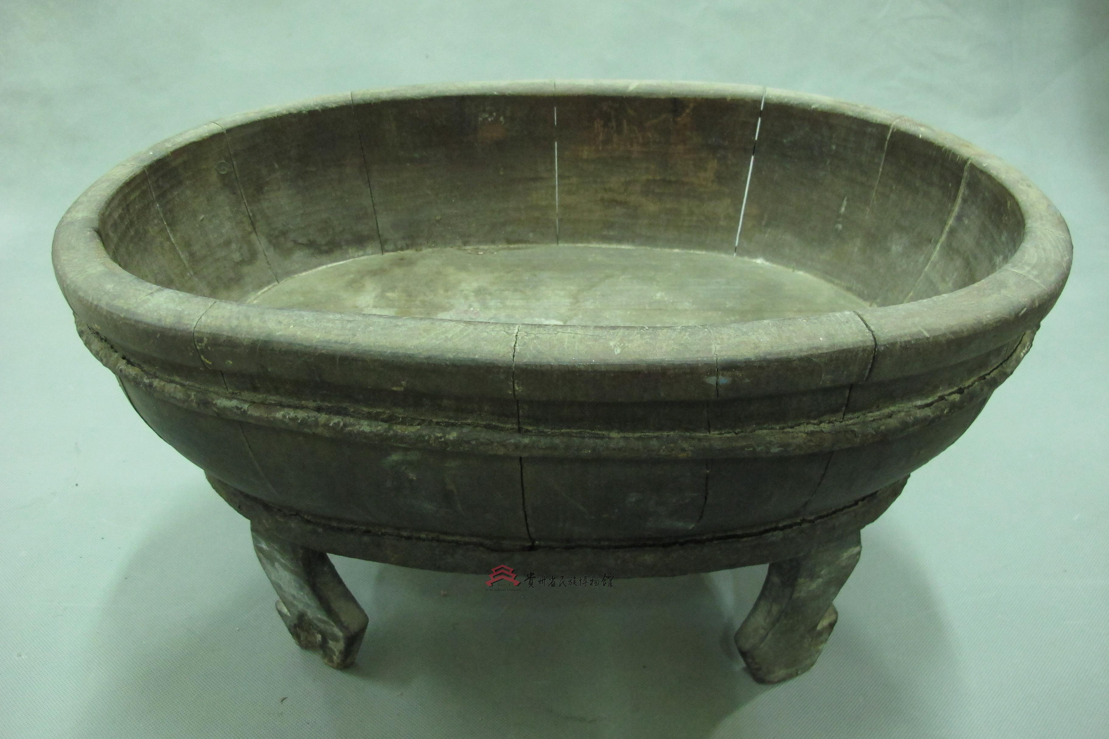 民国松桃婴儿洗澡木盆