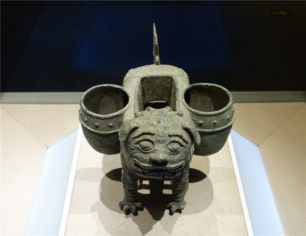 明青铜麒麟温酒器_百度百科