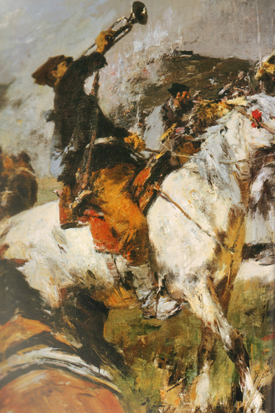  p>莫伊谢延科(1916-1988)是一位风格独特的军事题材画家,其绘画创作