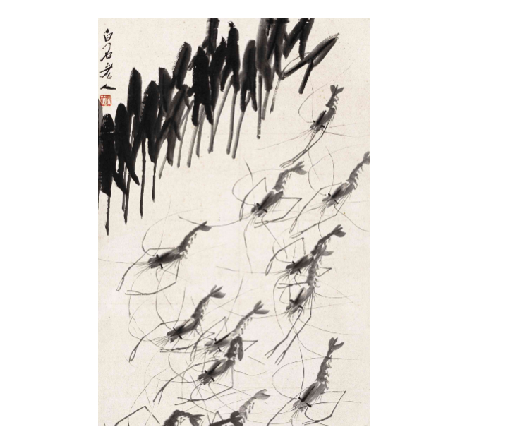  p>《游虾图》是近现代齐白石画家创作的一幅中国画. /p>
