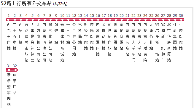 呼和浩特公交52路