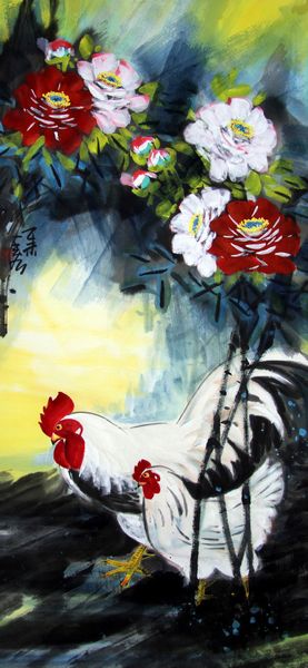 任性情,因趣得神,百鸡千姿,天趣横生,风情万种,被人们称为"王宏画鸡"