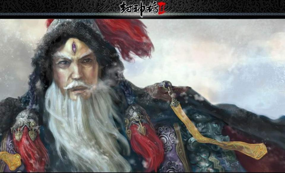 封神演义军神闻太师第三只眼有何特异神通？神目如电，白芒如虹！_百科TA说