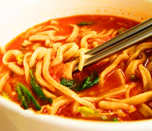 西红柿打卤三合面