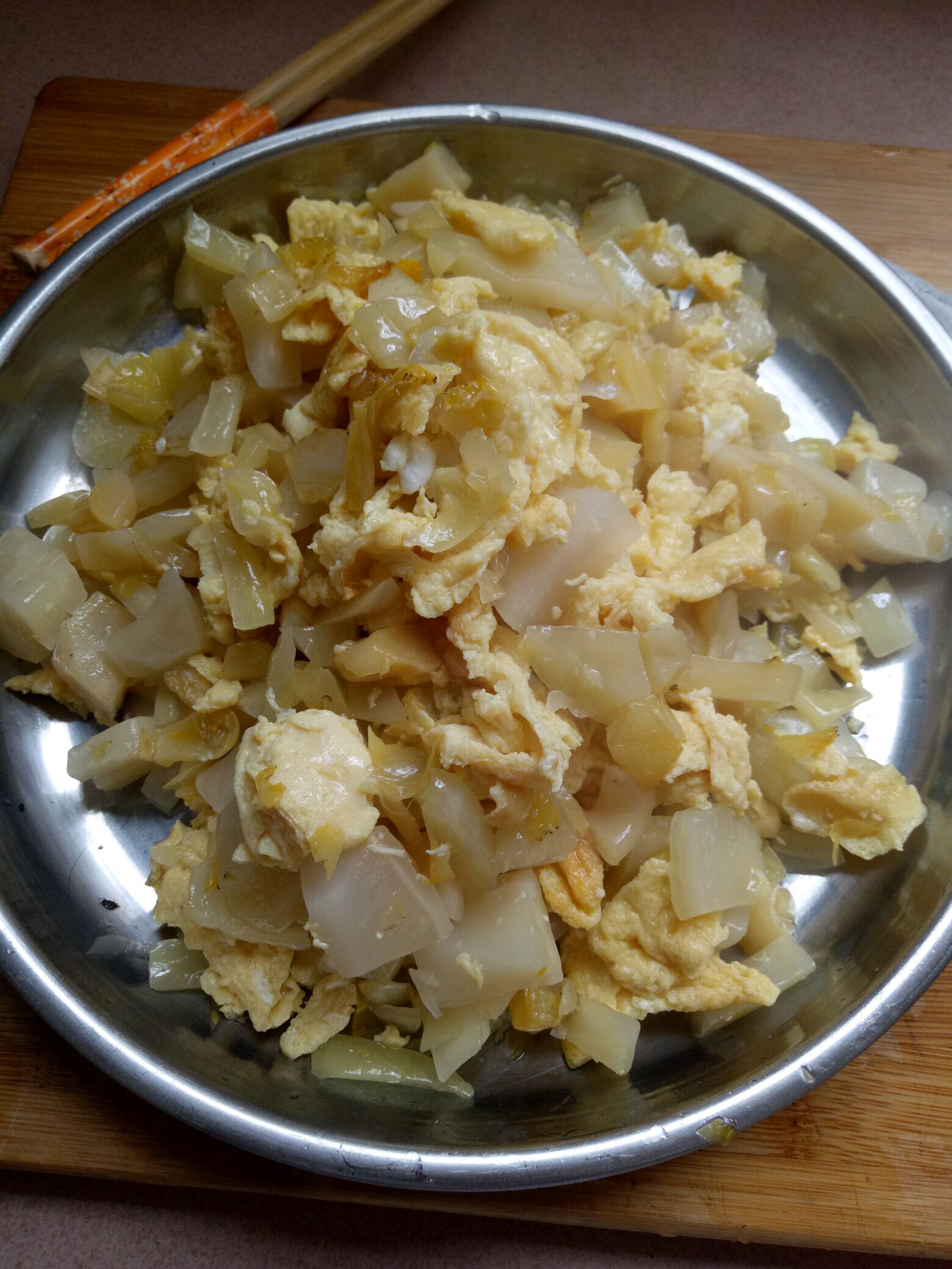 老咸菜炒鸡蛋