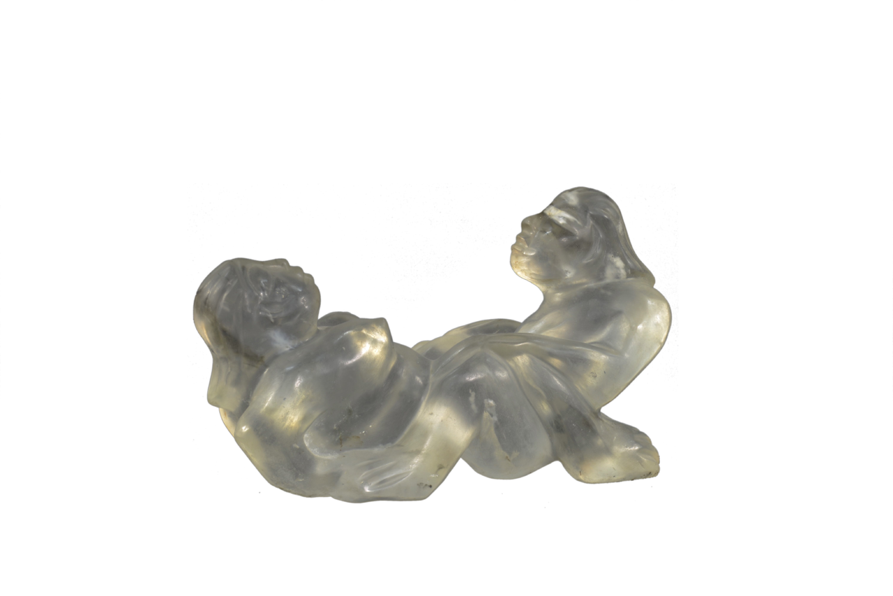 新石器时代水晶男欢女爱雕像