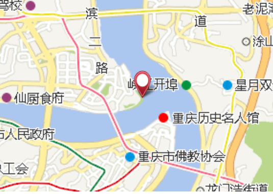  p>江北嘴渡口是重庆市的地名,是根据其所在地理位置和作用而得名.