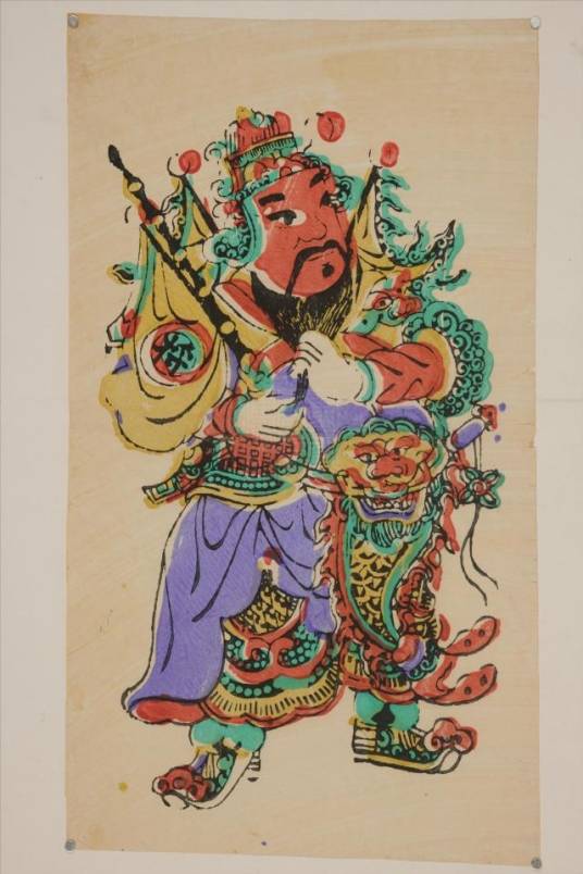民国梁平将旗抱鞭门神年画_百度百科