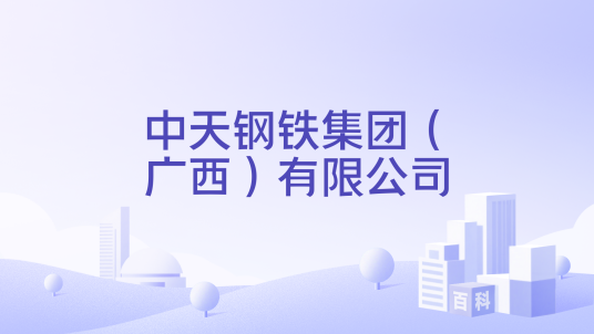 中天钢铁集团（广西）有限公司_百度百科