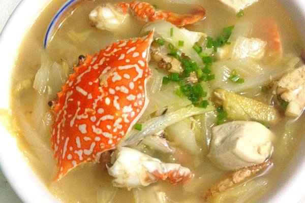 红肓蟹香肠白菜煲