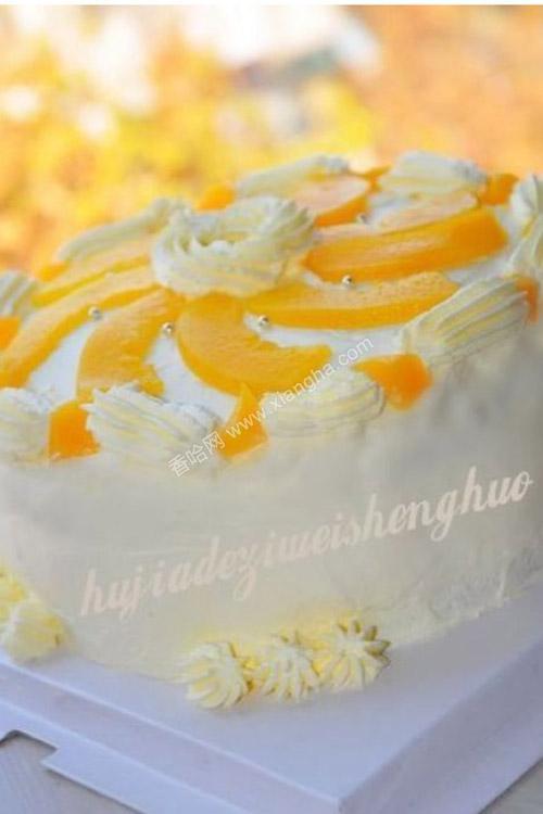 黄桃奶油蛋糕