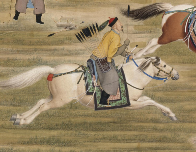 郎世宁乾隆皇帝射猎图