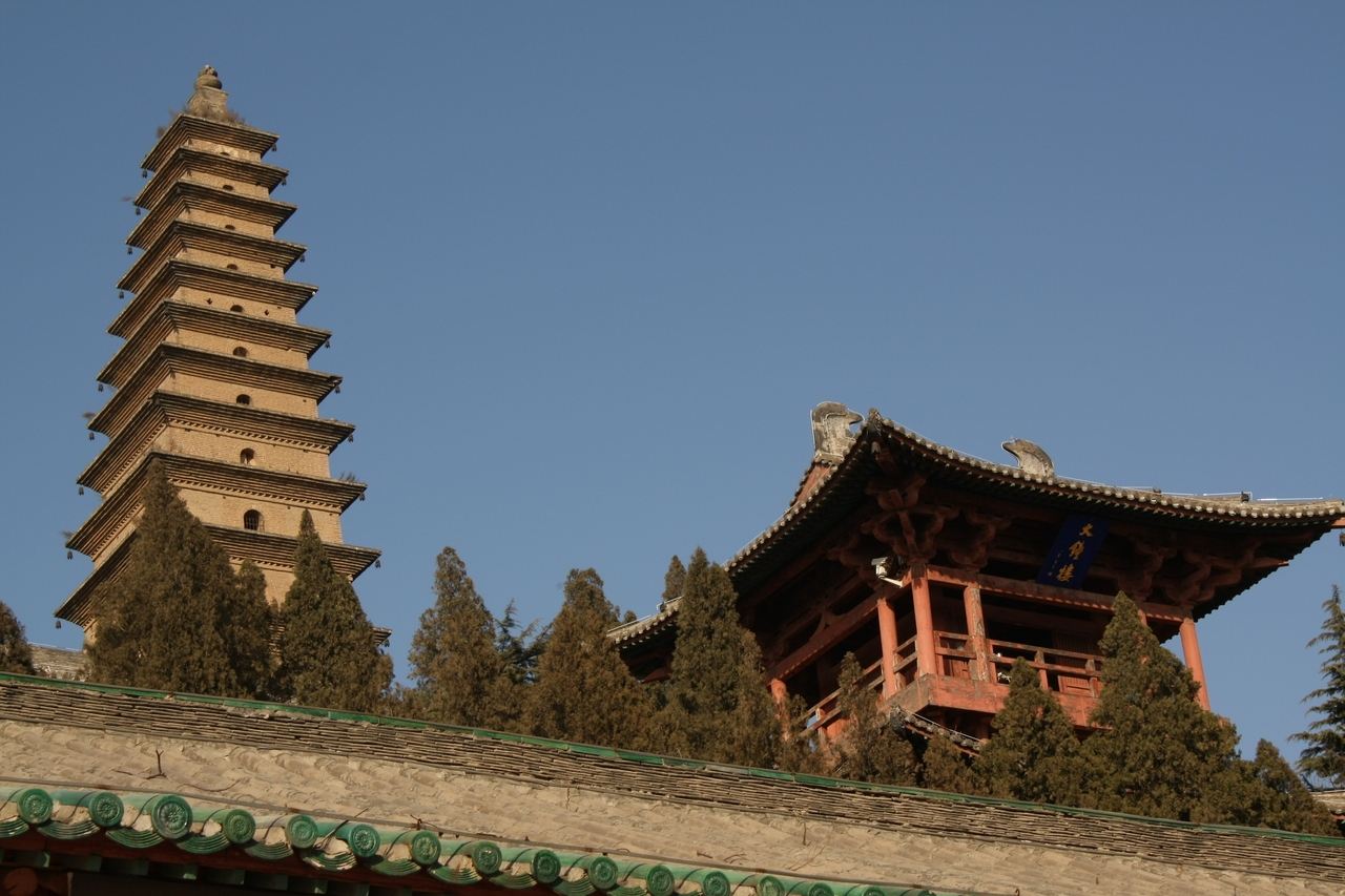 山西永济县普救寺莺莺塔