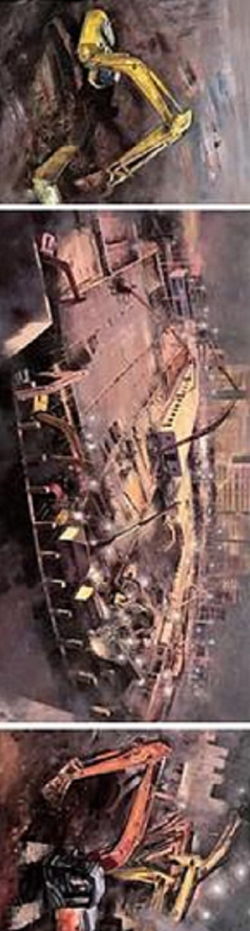 是四川美院教授翁凯旋,重庆科技学院教师刘影创作的画作