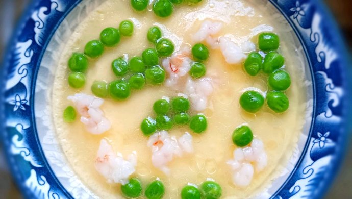 青豆虾仁蛋花汤