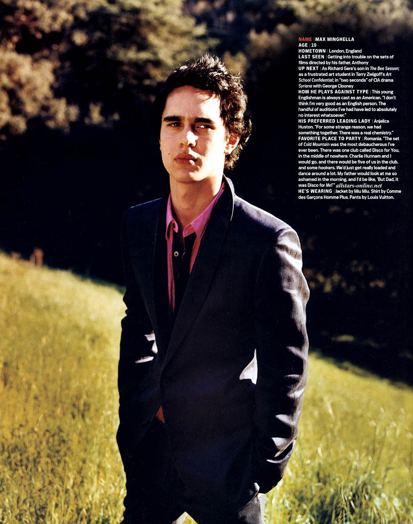  p>麦克思·明格拉,1985年9月16日生于英格兰伦敦,演员.