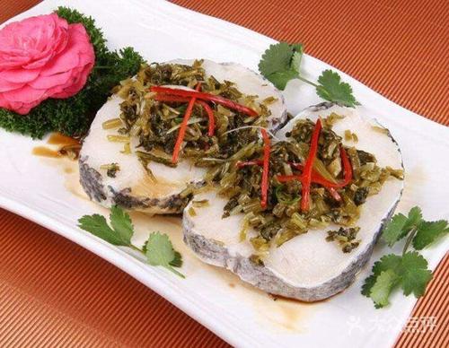 雪菜蒸银鳕鱼