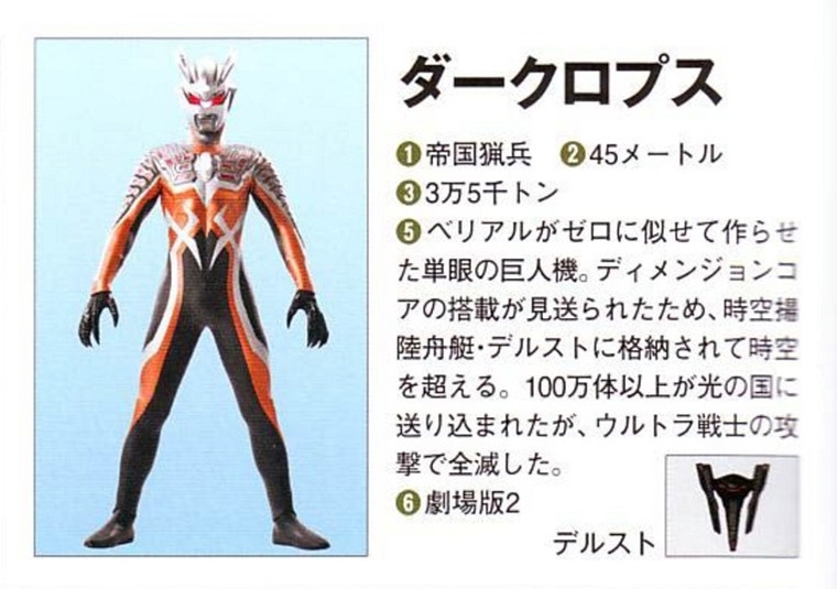  p>黑暗洛普斯赛罗,又名暗黑独眼巨人,特摄剧《奥特曼》系列中登场的