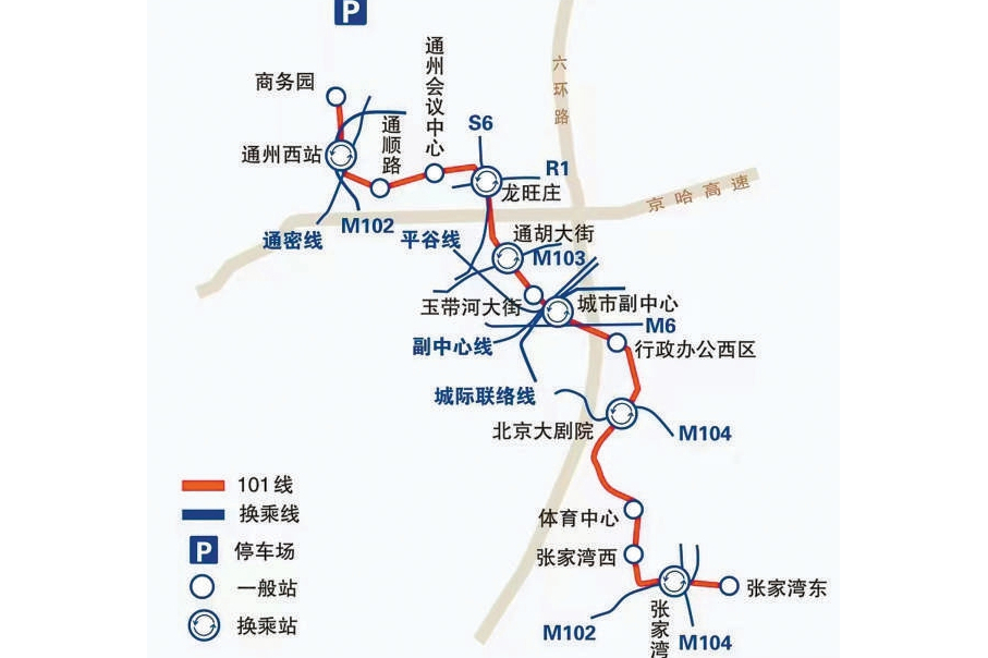城市副中心m101线