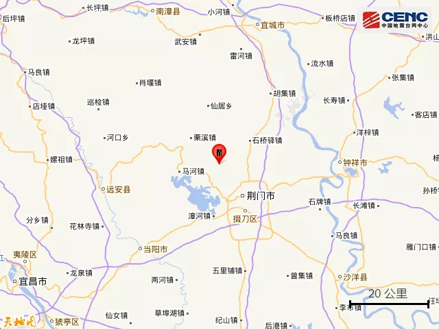 7·4湖北省荆门市东宝区3.5级地震