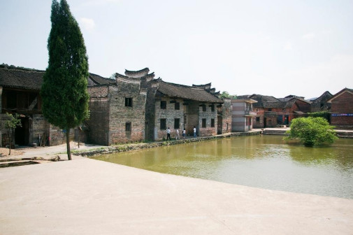 邓华故居水塘灌木4