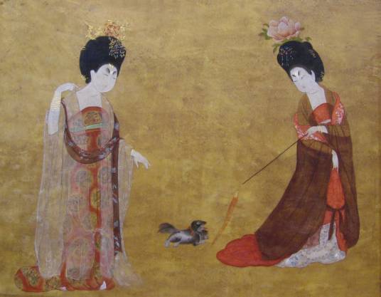 簪花仕女图（唐代周昉创作绢本设色画）_百度百科