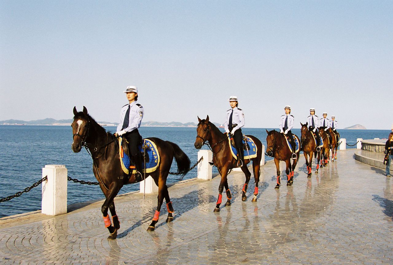  p>大连女子骑警基地位于辽宁省大连市西岗区仲夏路61号,成立于1994年