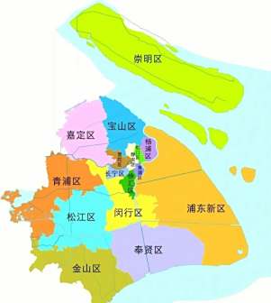 金山区在上海市的位置图