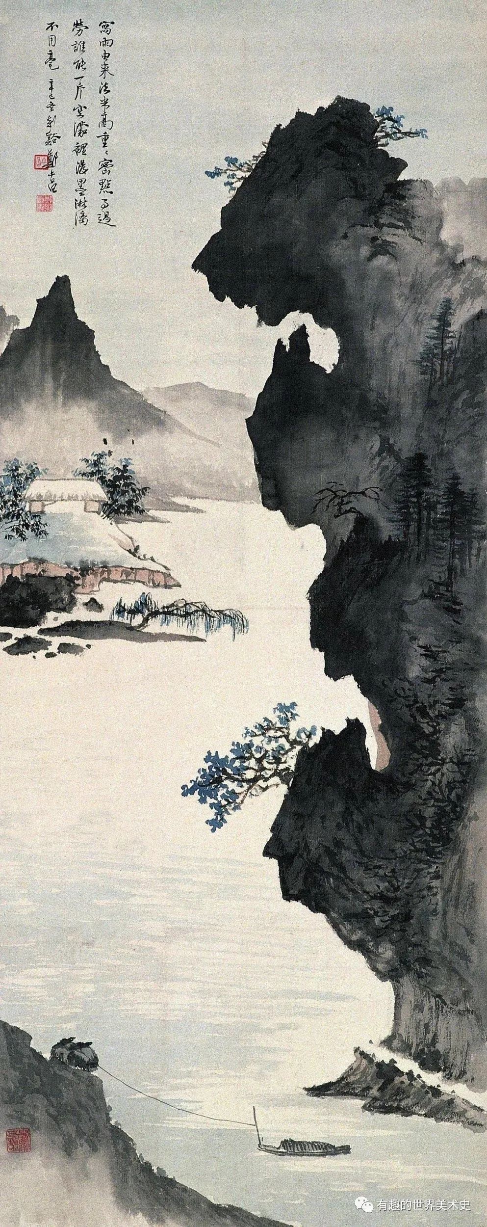 郑午昌山水作品欣赏！_百科TA说