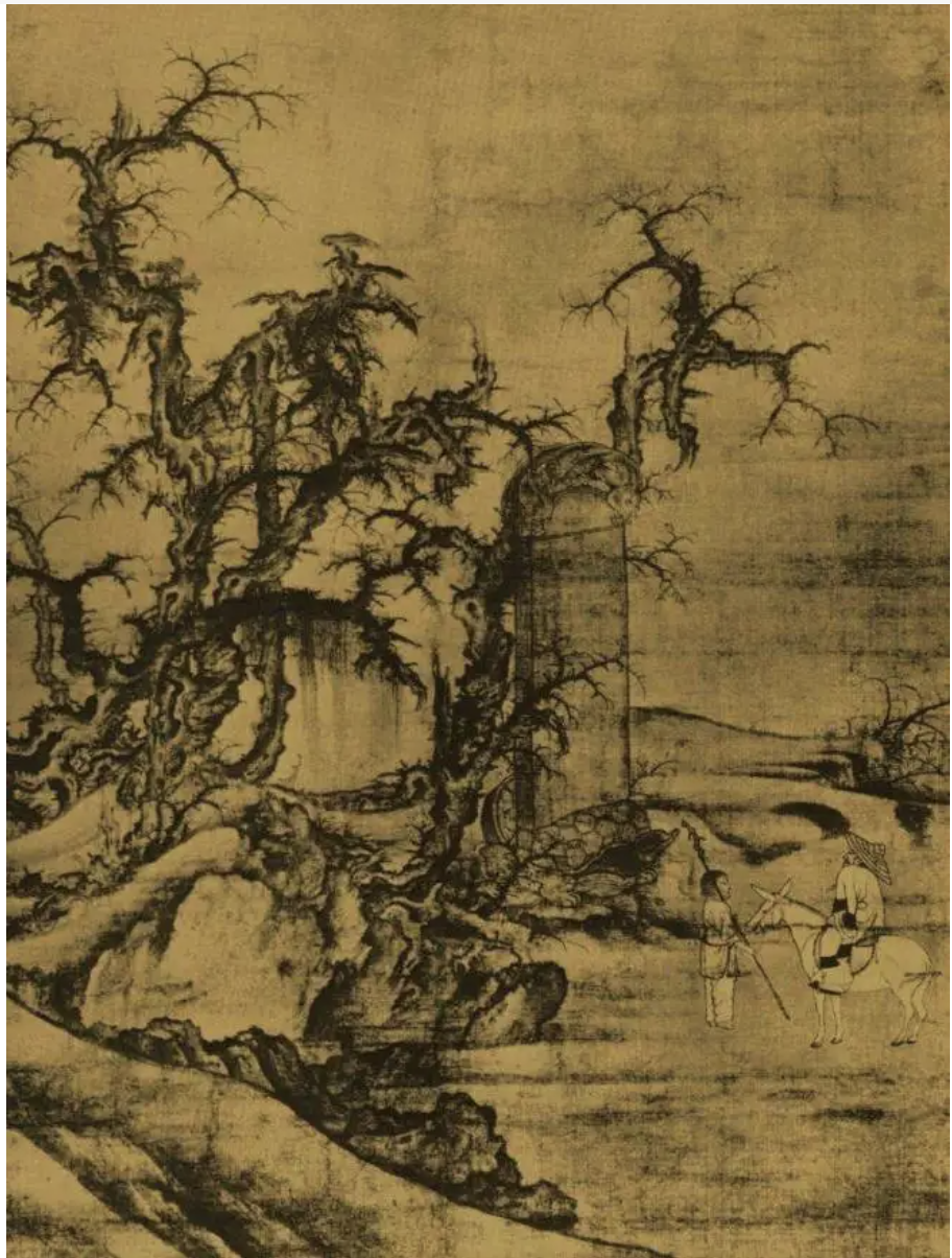 读碑窠石图，孤寂冷清的传世名画，留下千古之谜_百科TA说