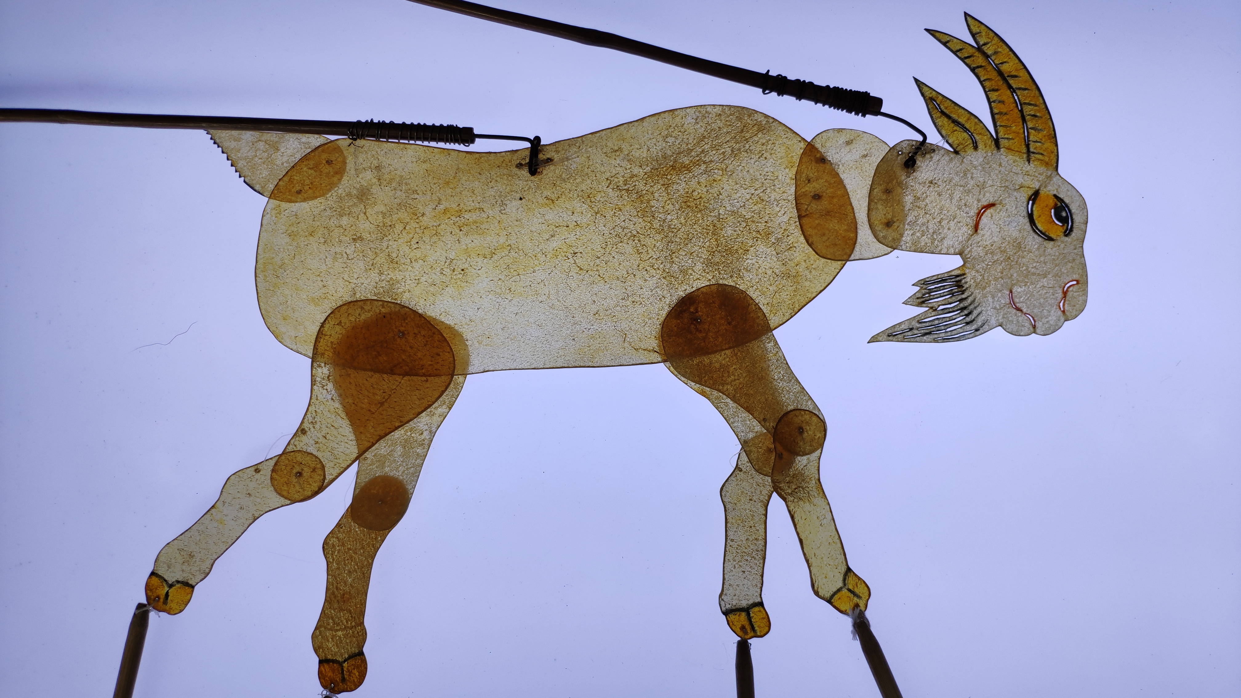  p>老山羊是中华人民共和国代动物-飞禽走兽类皮影,所属地为江苏省