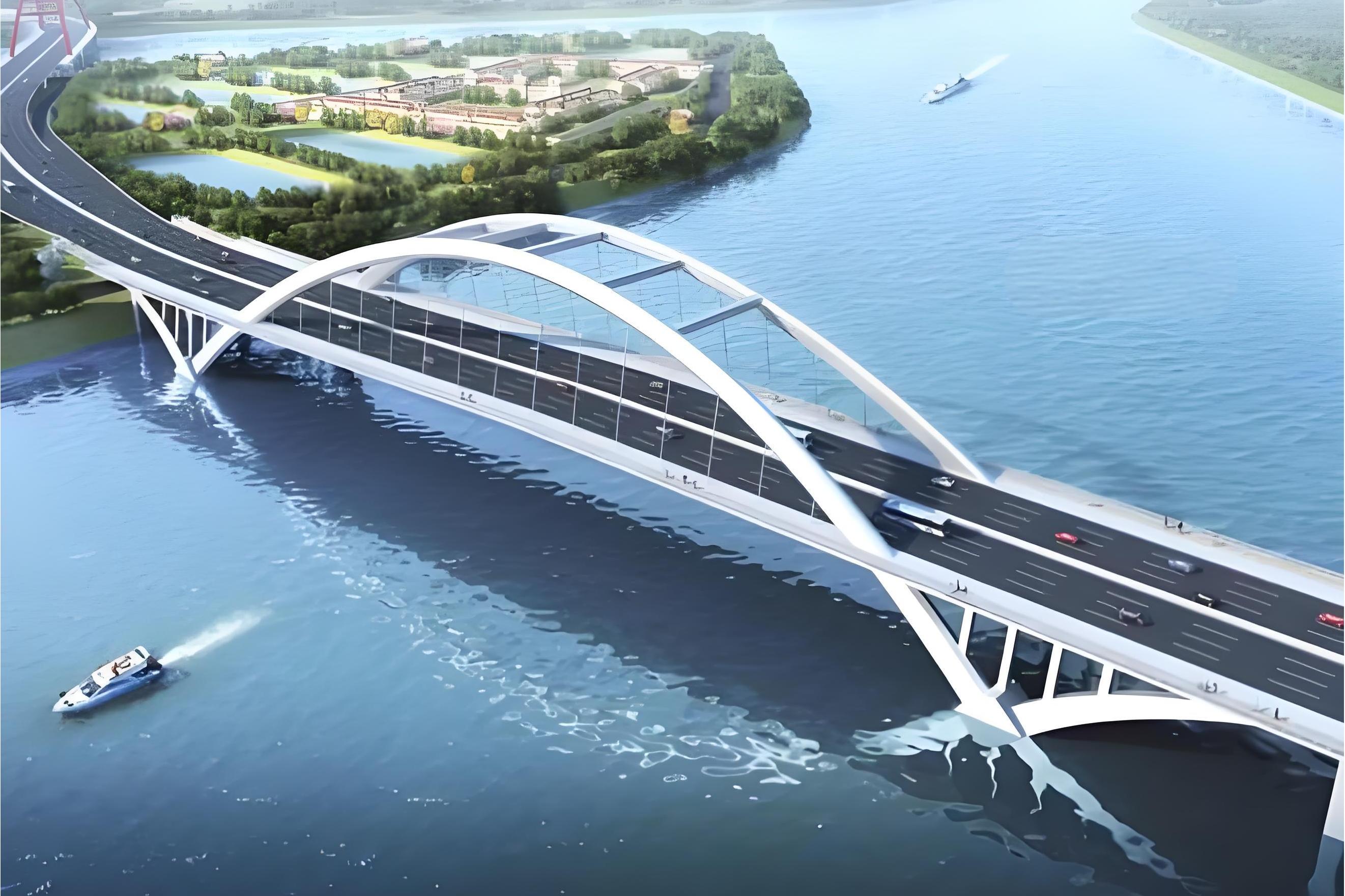 沉香大桥自西向东连接佛山市南海区里水镇