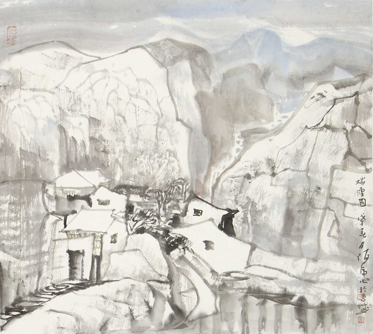 本课用生动,优美的语言为我们勾画了一幅瑞雪图:描述了胶东半岛的第一